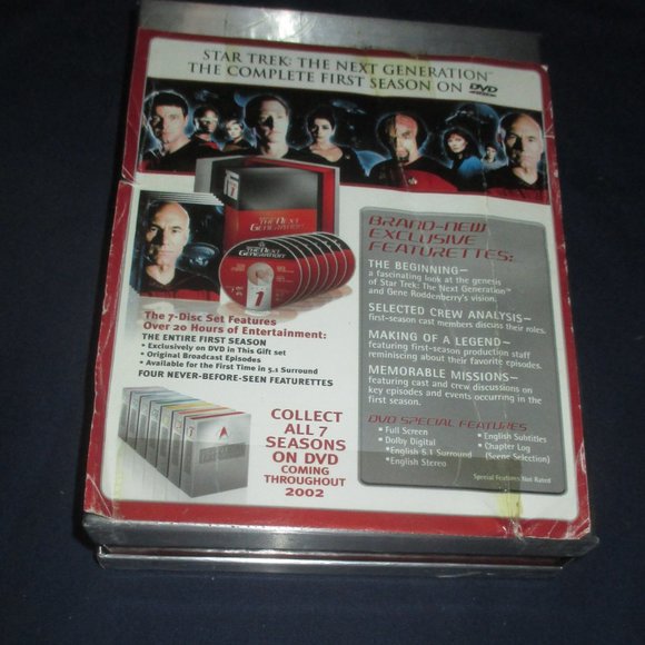 Star Trek The Next Generation: The Complete First Season (DVD, 2002, 7-Disc Set) - Picture 2 of 12